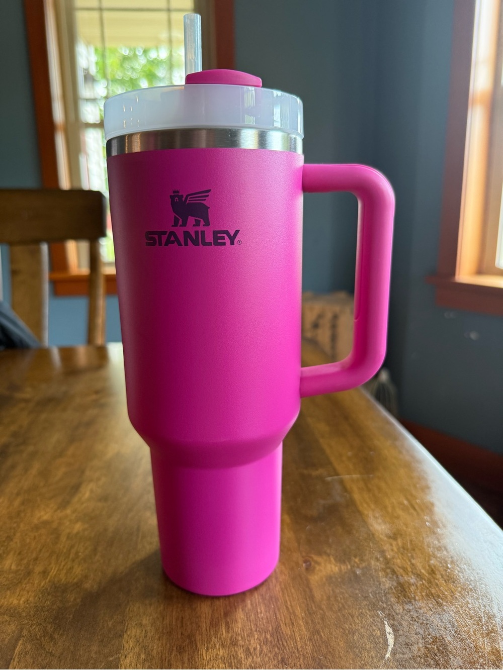 Stanley 40 oz Pink Insulated Travel Mug with Handle